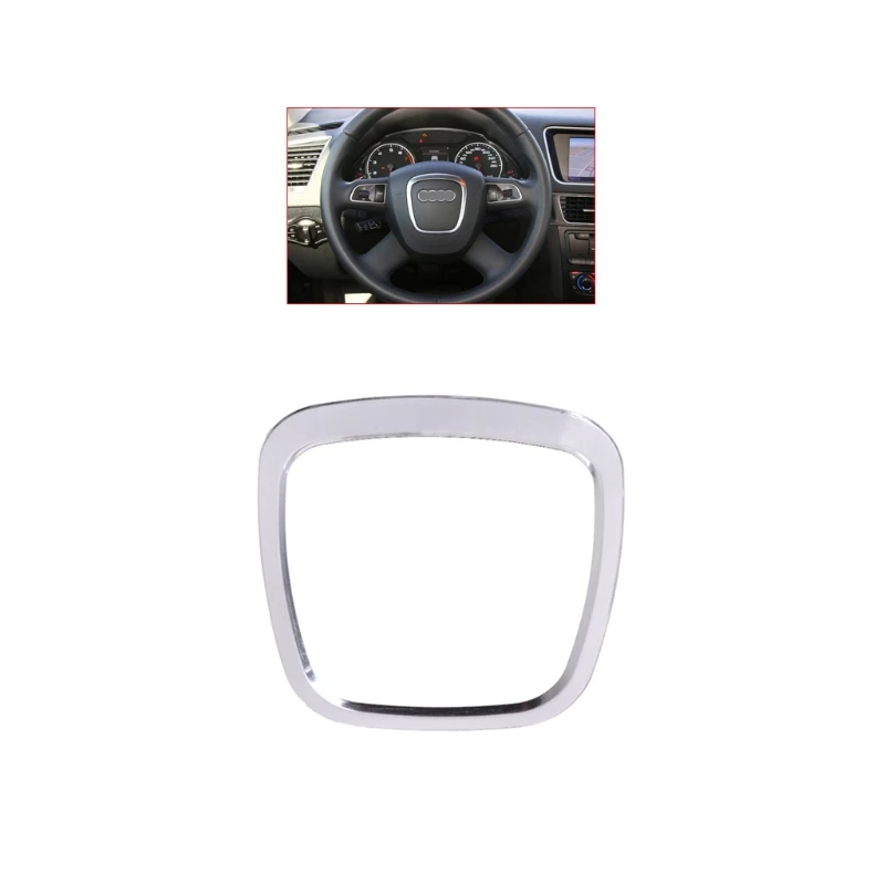 

Hot New 1 Pc Auto Car Steering Wheel Decorative Sticker Emblem Frame Cover For Audi A4 A5 Q5 A6 Q7