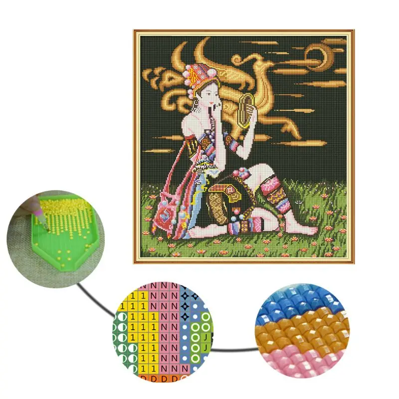 

Beautiful Woman Full Drill Diamond Painting Embroidery Cross Stitch Kit Rhinestone Home Decor Art Craft