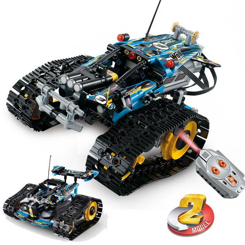 

3502 Technic 2 Model Remote Control Stunt Racer Model Building Blocks Enlighten Action Figure Toys For Children Compatible Legoe