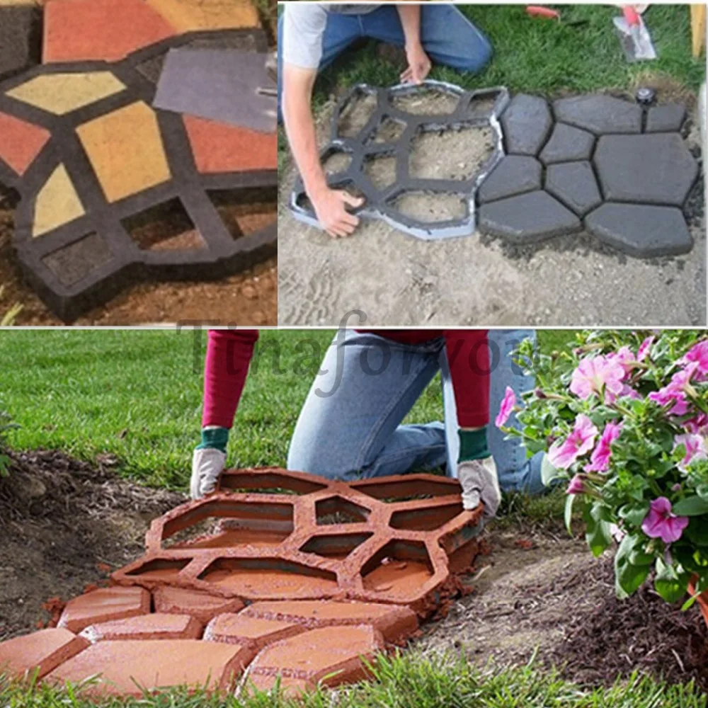 Urijk Garden Path Maker Molds Walk Pavement Concrete Mould DIY