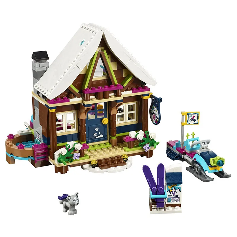 

Lepin 01040 Friends Girl Princess Series 514pcs Building Blocks Toy Snow Resort Chalet Kids Bricks Legoings Toy Girl Gifts 41323