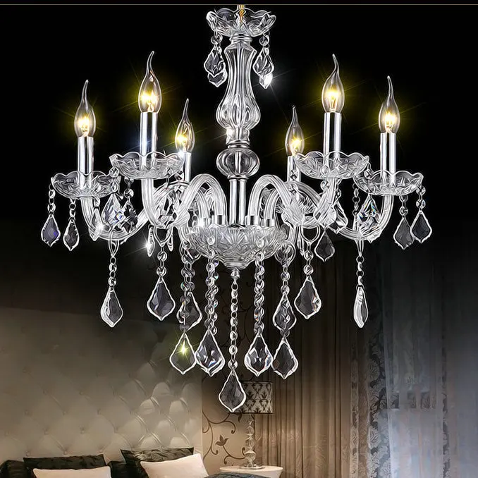 

Special price real K9 crystal clear color chandelier home decorative lighting fixture living room lustres de cristal lamparas
