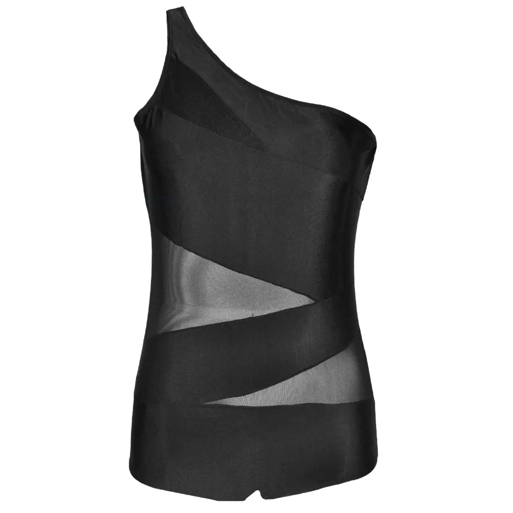 

Sexy One Piece Plus Size Swimsuit One Shoulder Women Swimwear Push Up Bathing Suit Bikini 2019 Bodysuit