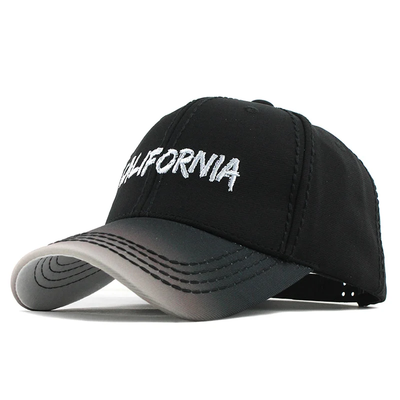 [FLB] бейсболка, Мужская облегающая Кепка, бейсболка для женщин, Gorras, повседневная Кепка, Ретро стиль, кепка, постепенно меняющая цвет, F200 - Цвет: F200 Black