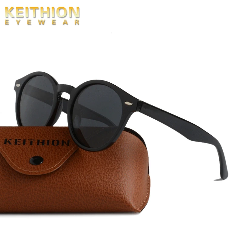 KEITHION Round Polarized Sunglasses Women Mens Vintage Retro Mirror Sun Glasses Fashion Driving Outdoor Eyewear