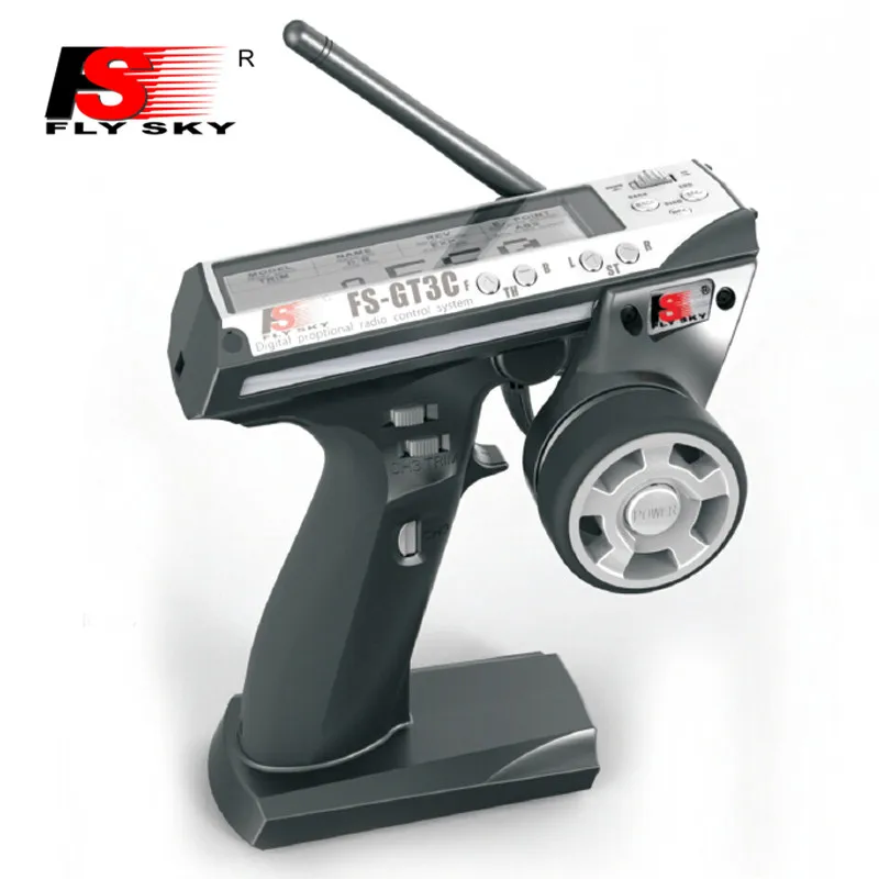 

Newest Flysky 2.4GHz 3-Channel FS-GT3C Radio Model Remote Control LCD Transmitter for RC Cars Boat