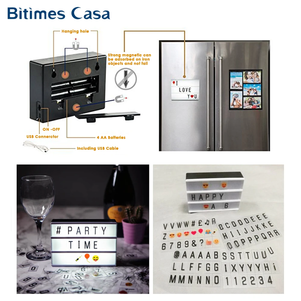 Bitimes DIY LED Message Box Board A6 Size 105MM*148MM Fridge