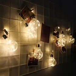Светодиодный светильник на батарейках для рождественской свадьбы, сада, дома, кафе, декоративное освещение