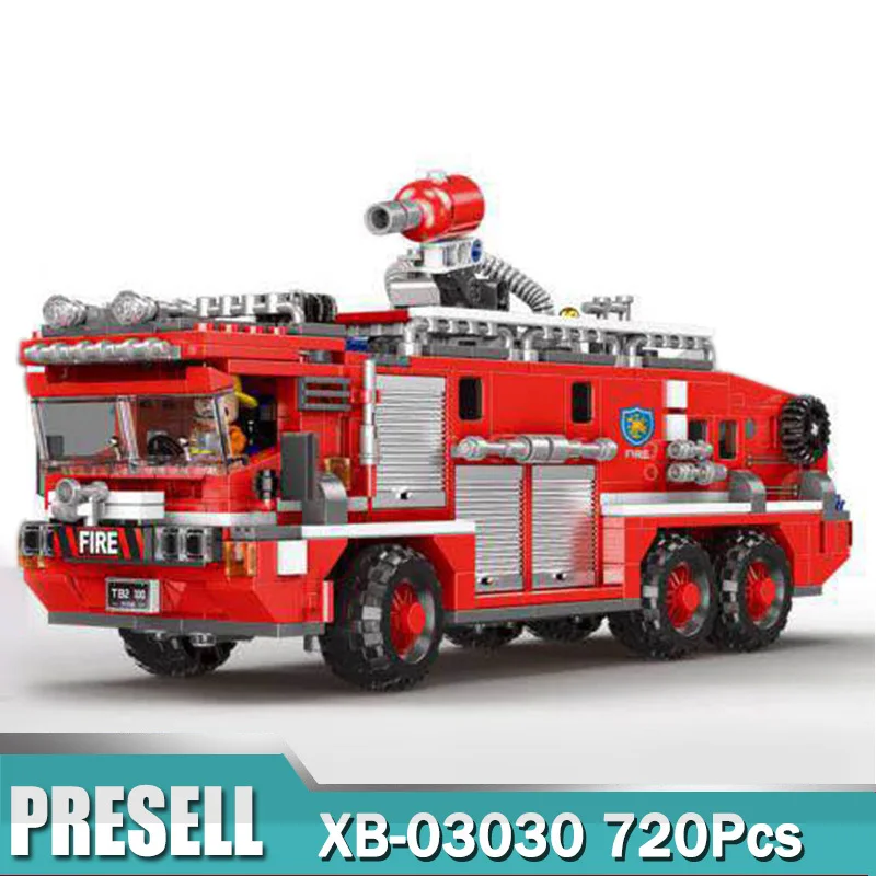 

XINGBAO 03030 City Series The Water Tank Fire Truck Set Educational Building Blocks Bricks Technic Toys for Children