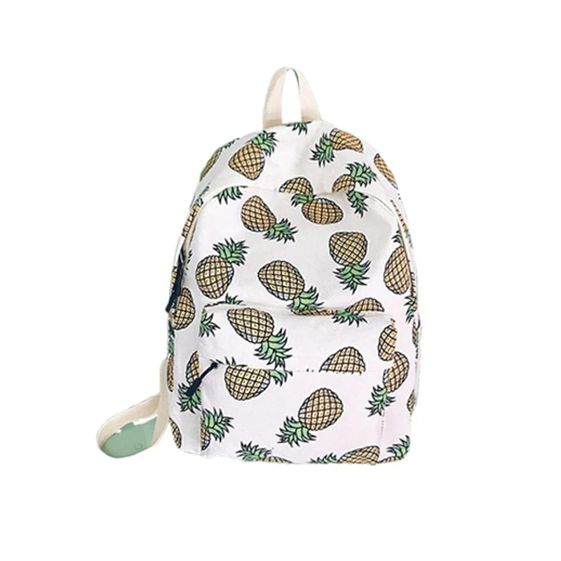 

2018 Fashion Women Canvas Backpacks School Bags for Teenagers Girls Large Capacity Backpack Fashion Backpack Pineapple Banana