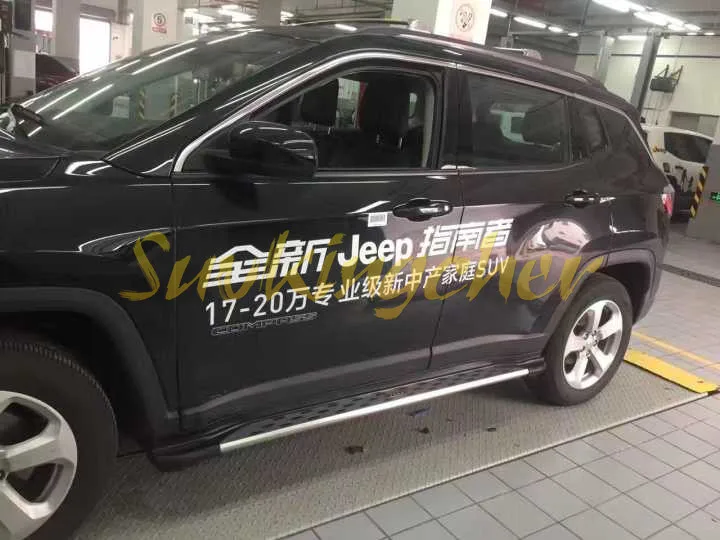 Алюминиевая Беговая доска для JEEP Compass 17 2017 2018 18 2019 19 боковая ступенчатая nerf bar