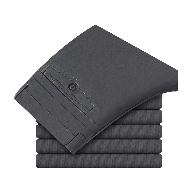 

2017 New Arrival Fall&Winter Men's Fashion Slim Fit Premium Cotton Straight Pants Men Non-Iron Business Formal Casual Pants