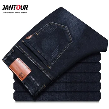 

jantour 2019 Mens brand jeans Fashion Casual Slim fit Straight Stretch Feet skinny jeans men thin black male modis trousers male