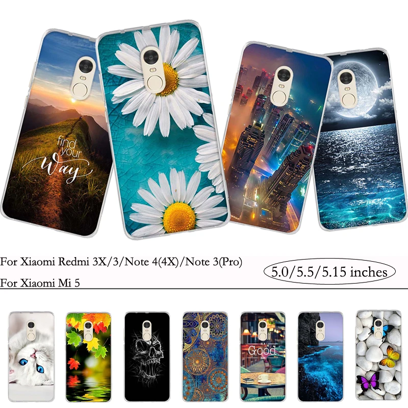 

Case For Xiaomi Redmi 3 3S 3X Case Cover for Xiaomi Mi5 MI5 Soft Cover for Xiaomi Redmi Note 4 Note 4X Note 3 Note 3 Pro 150mm