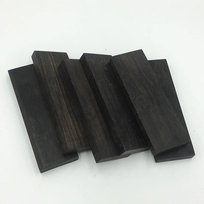 Madera en Bruto 120x40x10mm Manija De África cuchillo De Ébano escala espacios en blanco Hágalo usted mismo material 2 un