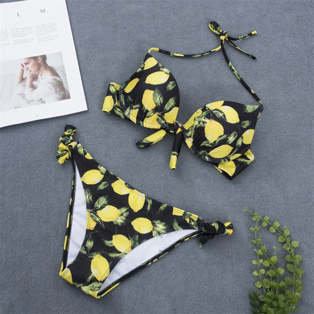 

Womail New Women Sexy Floral Print Tankini Set Bikini Swimwear Bathing Swimsuit Beachwear 1PC I301226