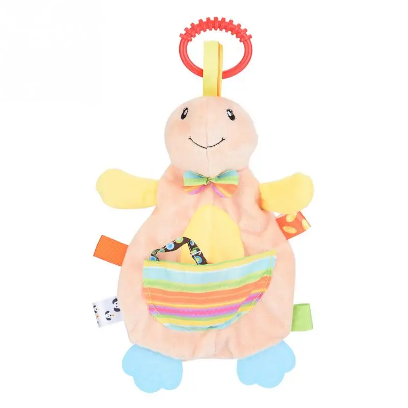 Младенческое детское полотенце милые Мультяшные игрушки хлопок комфорт Животные полотенце спокойная кукла прорезыватель Игрушка антистресс для младенца - Цвет: Фиолетовый