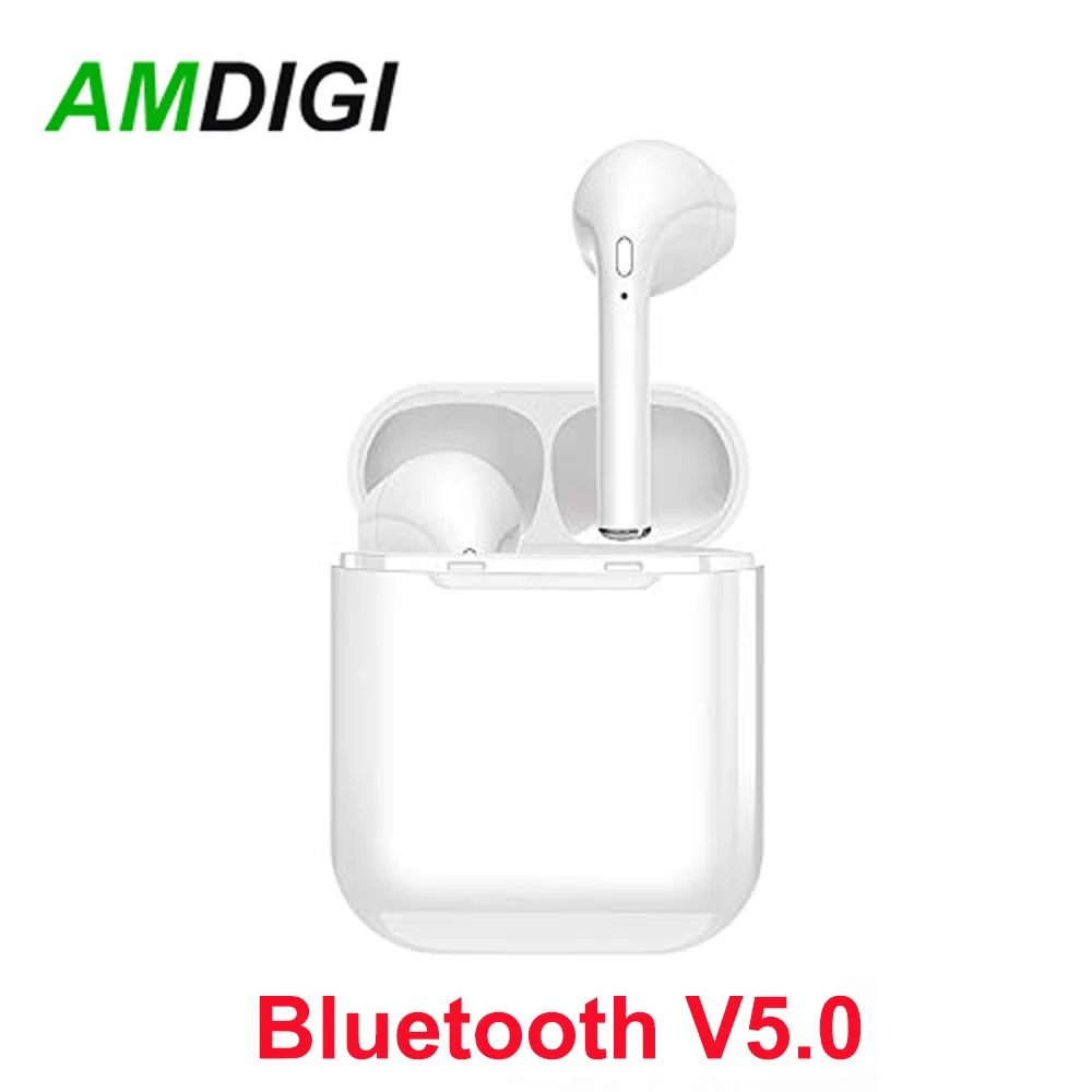

AMDIGI Bluetooth V5.0 i9s TWS Earbuds Dual-Ear Phone Calling Earphone BT5.0 True Stereo Earbuds for iPhone XS Max/XS/X/XR