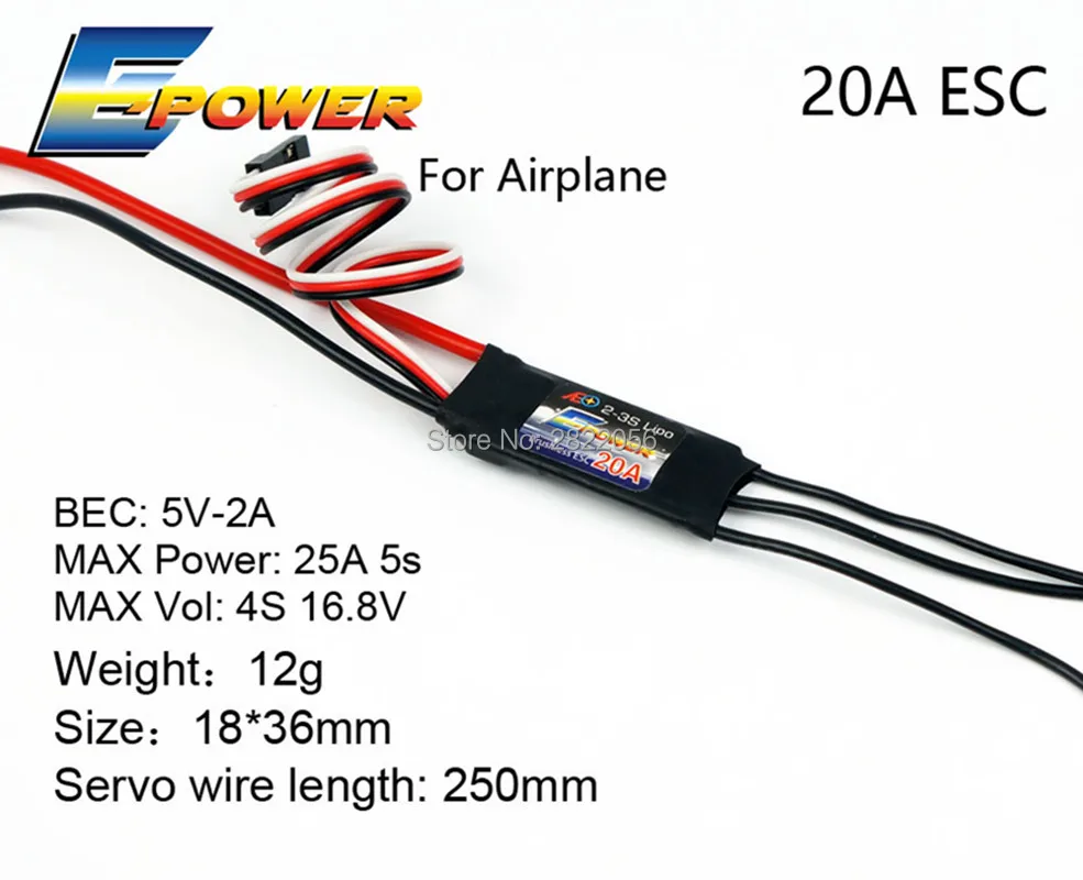 AEORC E-power ESC контроллер скорости двигателя 1S5A 2S5A 10A 20A 30A 40A бесщеточный ESC для RC самолета с UBEC для RC FPV квадрокоптера