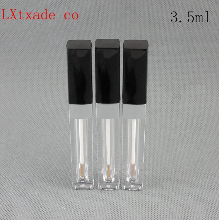 

Free Shipping 3.5ml Clear lucency Plastic eyeliner packaging Containers Originales New Style Square Liquid eyeliner Empty Bottle