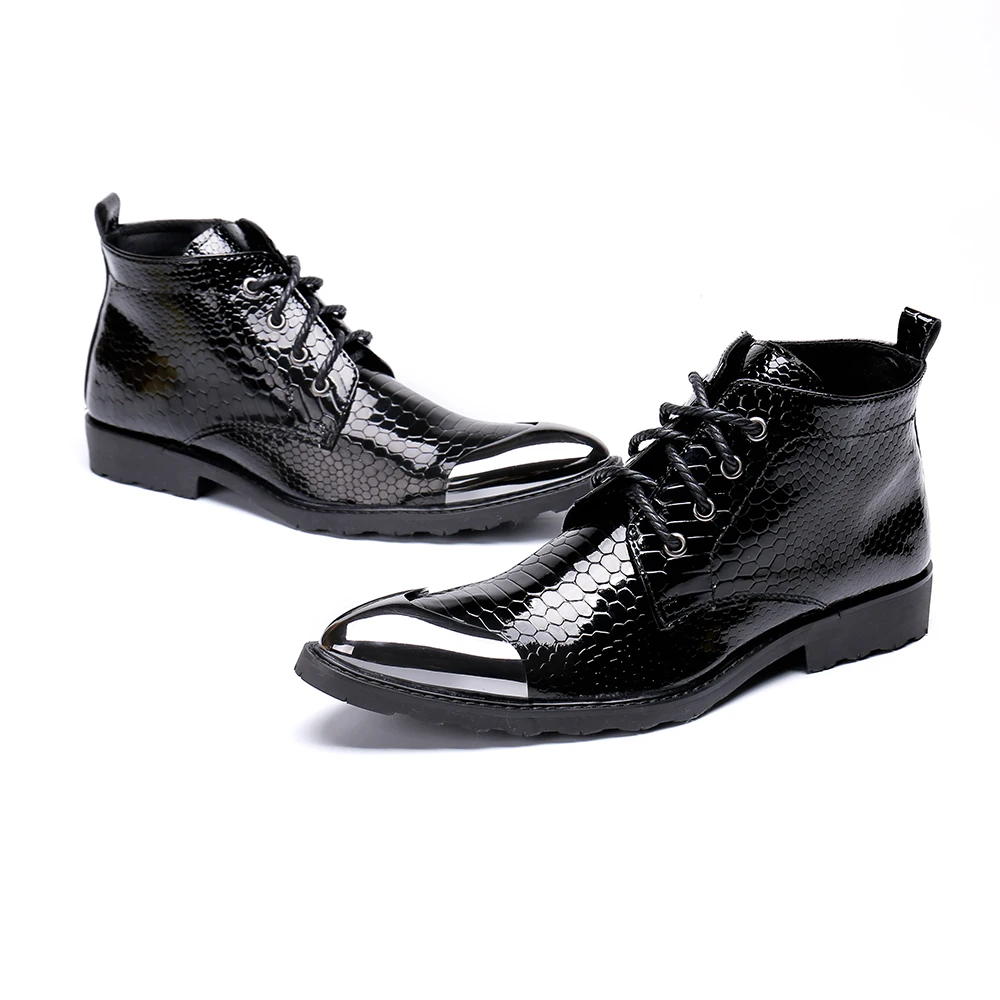 Christia Bella/Брендовые мужские ботинки в британском стиле; модельные ботинки на шнуровке; деловая обувь для вечеринок; мужские ботильоны из натуральной кожи
