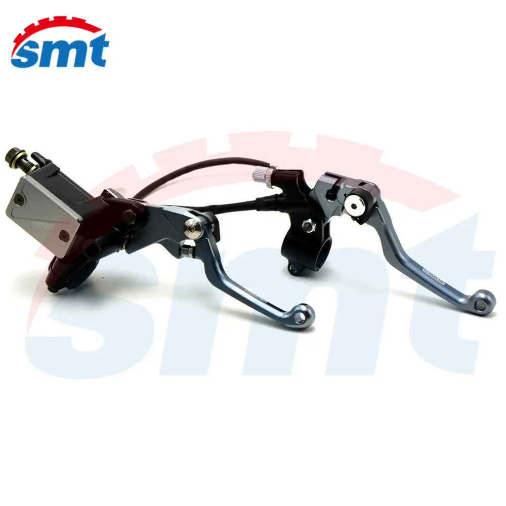 

New Titanium Dirt Bike Brake Master Cylinder Reservoir Levers 7/8" Hydraulic Brake Cable Clutch For KTM 505XC-F 2008