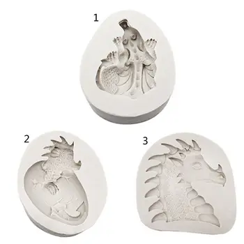 

1 PC Easter Dinosaurs Egg Fondant Silicone Mold DIY Bake Chocolate Resin Jewelry Mold