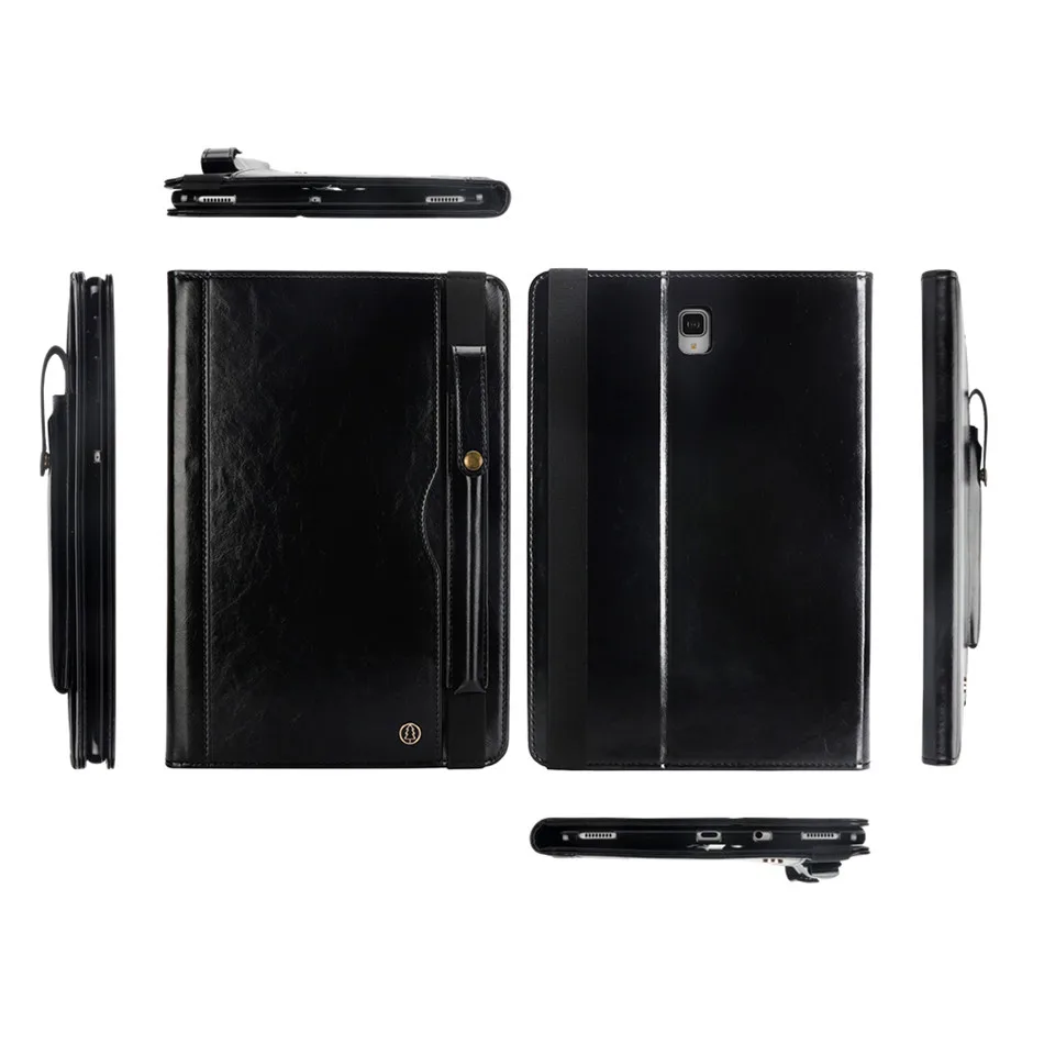 Для samsung Galaxy Tab S4 10,5 T830 T835 класса люкс из искусственной кожи чехол-книжка чехол Бизнес Стиль подставка Защитная крышка с держатель для карт+ подставка для ручек