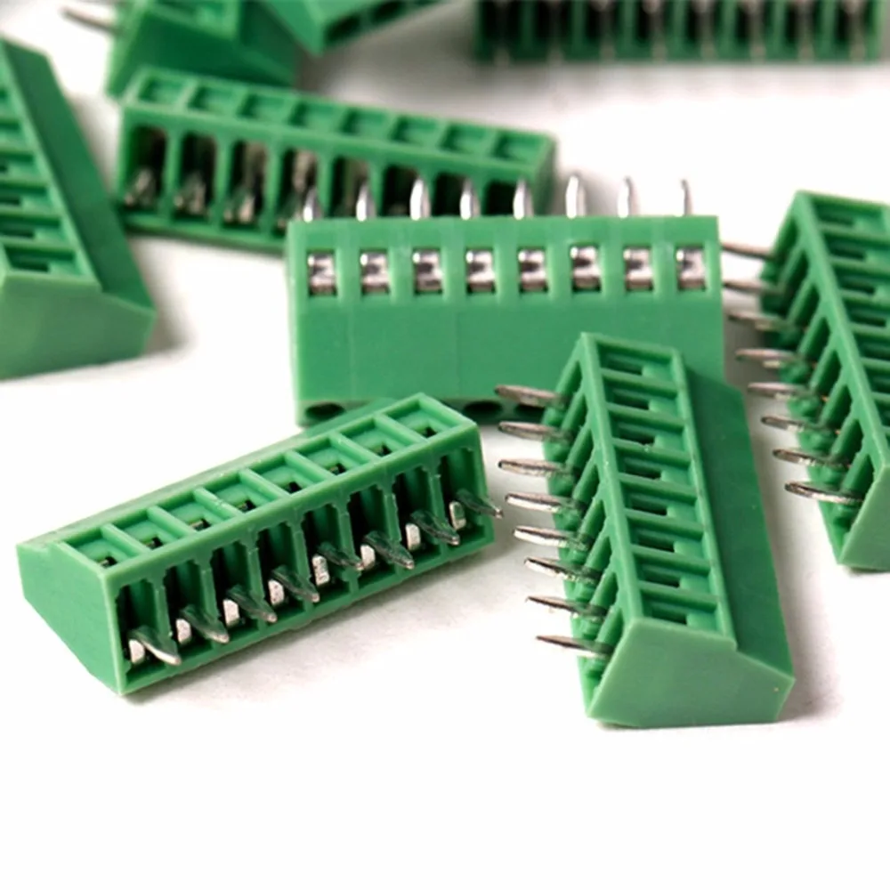 50 Pack 8 Poles 2.54mm Pitch PCB Mount Screw Terminal Block,150V 6A,128