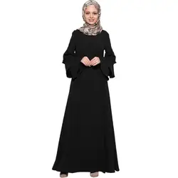 Мода мусульманское платье мусульманские свободные мусульманские однотонный халат одежда Абая Исламский, Арабский Кафтан Дубай abaya _ 3,29