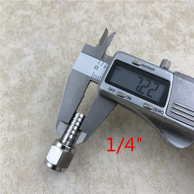 Female Flare FFL Stainless Swivel Nut 14 to 14 Barb or 516 Barb Adapter Kegging Homebrew Cornelius Keg MFL Quick Connectors_