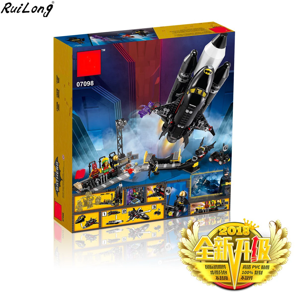 

New DC Super Heroes The Bat-Space Shuttle 720Pcs Compatible Legoing Batman Movie 70923 Building Blocks Brick Toys For Children