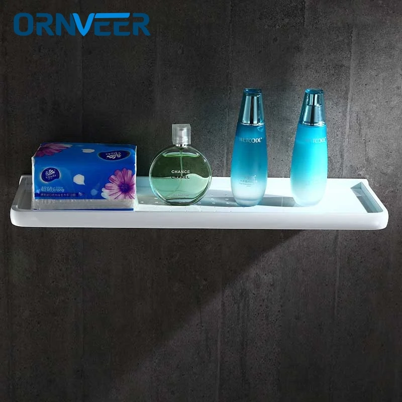 High quality Dresser Matte White bathroom pendant single layer pallet racks minimalist Bathroom Shelves | Обустройство дома