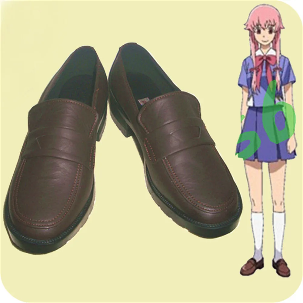 Туфли для косплея RainbowCos0 Mirai Nikki Future Diary Gasai Yuno ботинки реквизит Game аниме Хэллоуин |