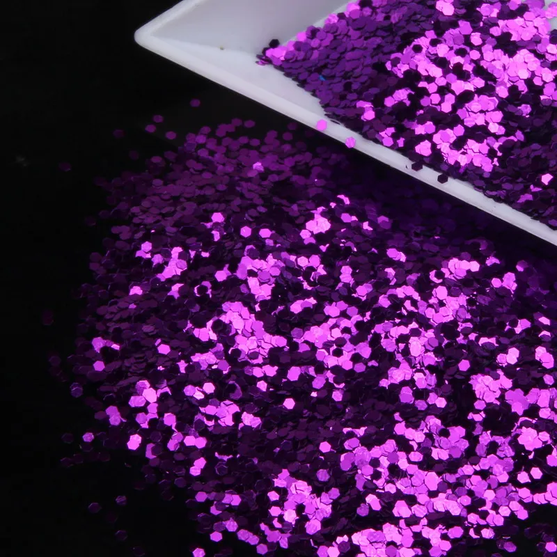 Elessical 10g/bag Holographic Hexagon Design Nail Glitter Spangles Thin Sequins DIY Acrylic Powder Sand For Nails Art Decoration