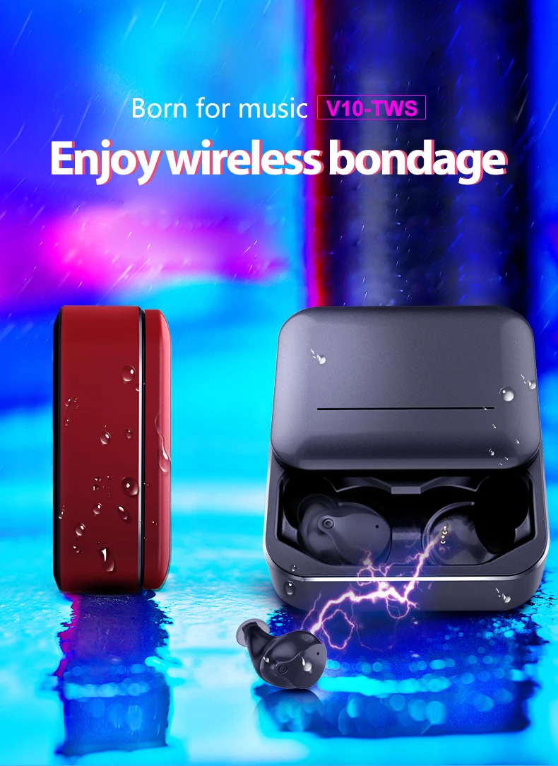 Femperna Bluetooth наушники отпечатков пальцев Touch 5,0 3D стерео Беспроводная гарнитура с 3200 мАч зарядная коробка Спортивная шумоподавление