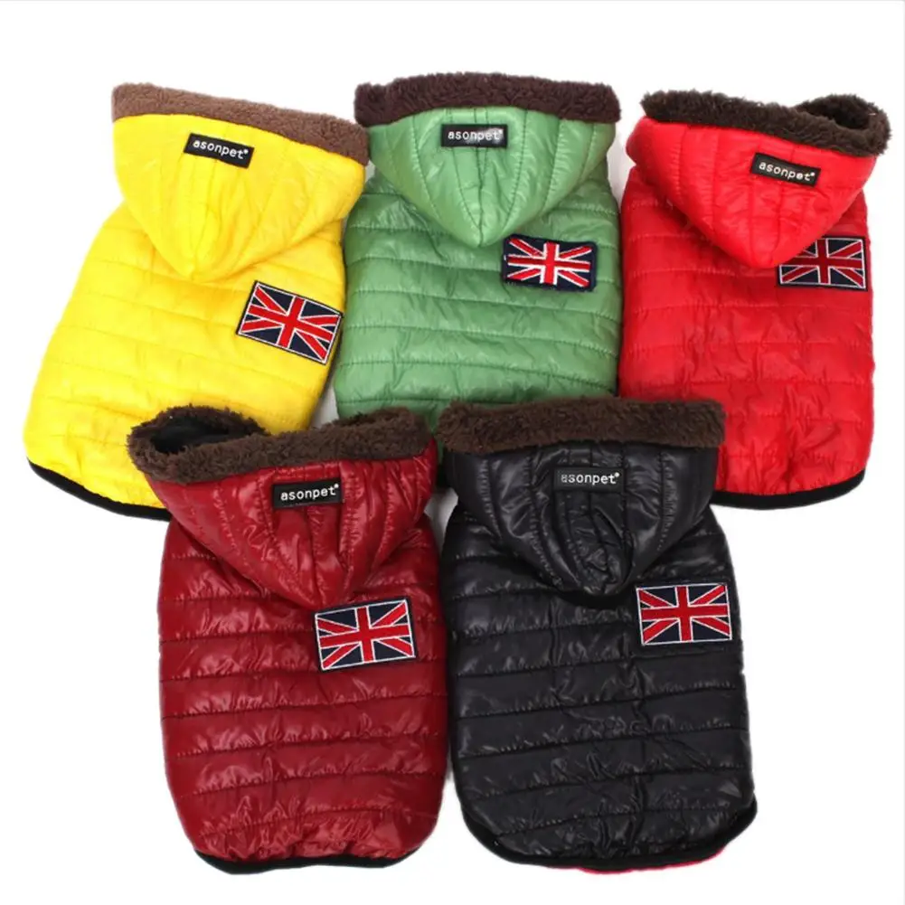 Buy 5 color Pet Dog Clothes Warm Fur Hooded Dog Coat