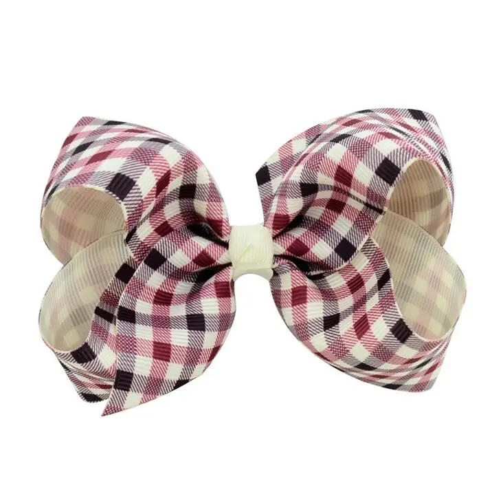 plaid ribbon hairbow7