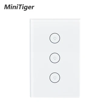 

Smart Home Wifi Smart Wall Touch Switch Tuya Smart Life Glass Panel Mobile APP Remote Control work with Amazon Alexa Google Home