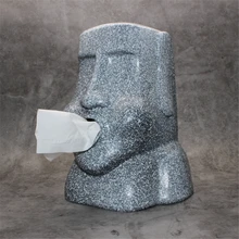 Смола Пасхальный остров камень коробка для салфеток Бытовая бумажное полотенце Накачка Creatives камень портрет для украшения пасхального дня