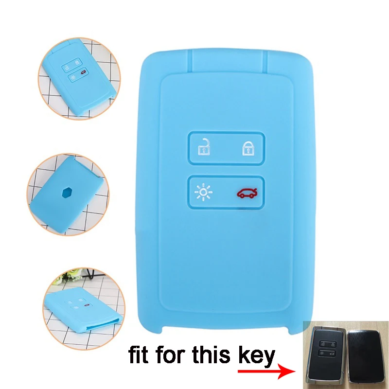 

Buy 2 send 1 Silicone Car Key Case Protection Cover Set For Renault Koleos Kadjar 2019 Remote Holder Shell Protector Accessories