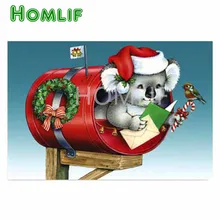 Бриллиантовый рисунок Рождество карты мультфильм мозаичная картина собственные фото на заказ круглым 5d diy Диамант краска(нидерландский) kerstkaarten