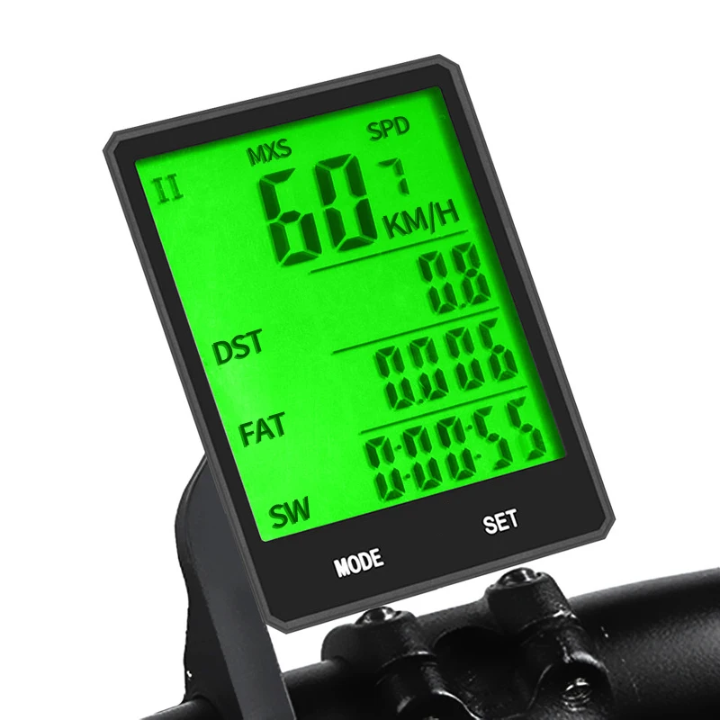2.7 Large Screen Bicycle Wireless Code Table Cycling Measurable Stopwatch