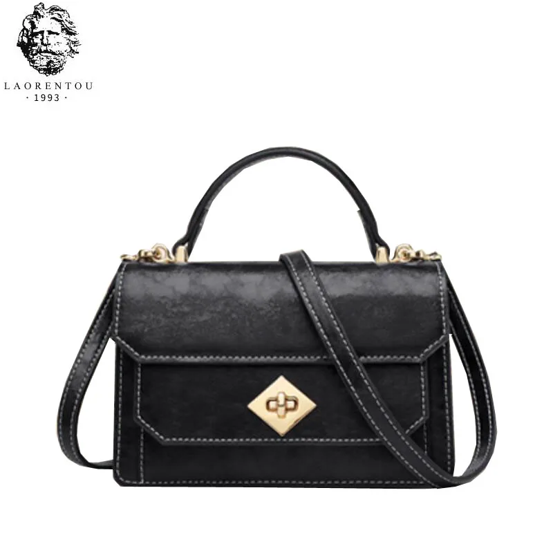 LAORENTOU Новая женская кожаная сумка Модные Качественные курьерские женские сумки из воловьей кожи простые женские сумки