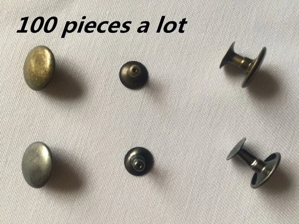 

Bronze color silver color round rivet for bag shoe decor ,6mm 8mm 10mm 12mm, 100pieces a lot