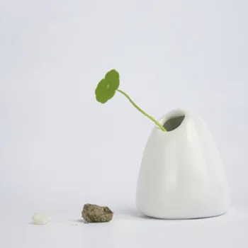 

Desktop imitation stone ceramic flower vase ornaments handmade ceramic small space home decor