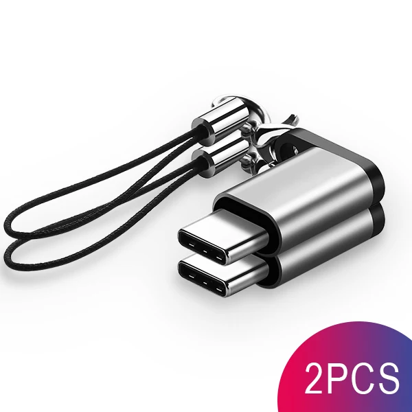 ACCEZZ 2 шт./лот Тип C адаптер штекер Micro USB кабель для huawei samsung Xiaomi LG htc планшет быстрая зарядка данных OTG разъем - Цвет: 2PC Silver