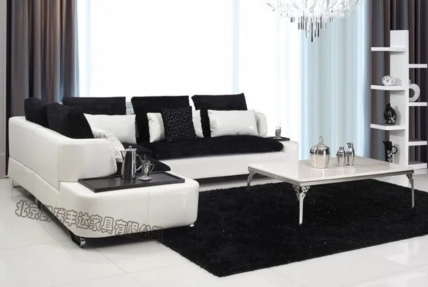 Combination Between Modern Fashion Minimalist Leather Sofa Fabric Combination Between Modern Fashion Minimalist Leather Sofa Fabric Arts New Special Model Of Stainless Steel Furniture