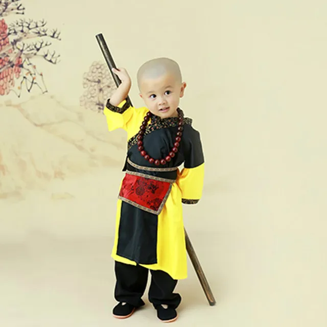 Kid's Cosplay clothes martial arts clothing Buddhist monk suits Little