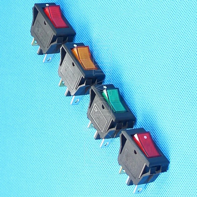 100 шт. KCD3 2 101NC CE кулисный переключатель SPST 3 Pin ON OFF T85 15A 250VAC с 12В/24В/220В Светодиодная